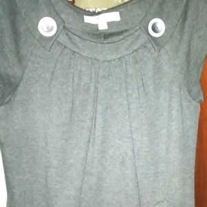 Button Accent cap sleeve dress